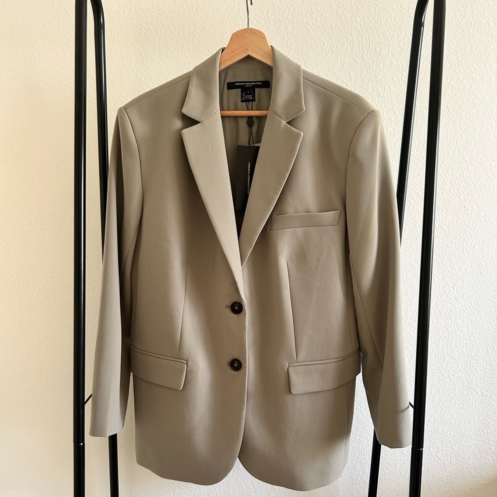 French Connection Tailored Blazer Jacket – Light Olive – Size Small – NWT
